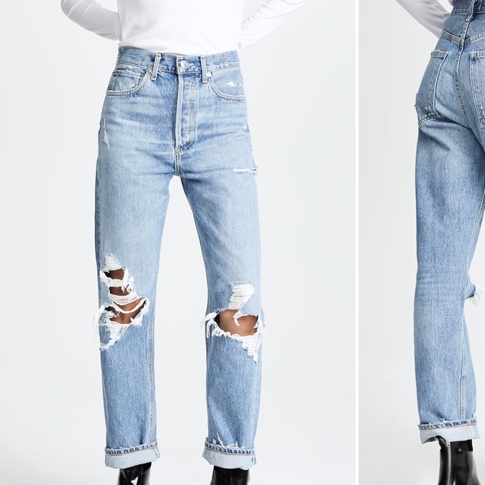 Agolde 90s midrise loose fit jeans in fall out